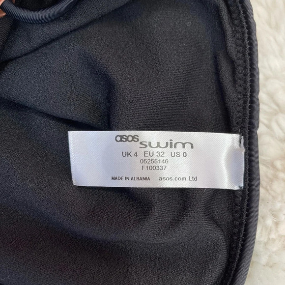 ASOS Swim Black High Waisted Cheeky Swim Bikini Bottoms 0 Women’s - Picture 7 of 9